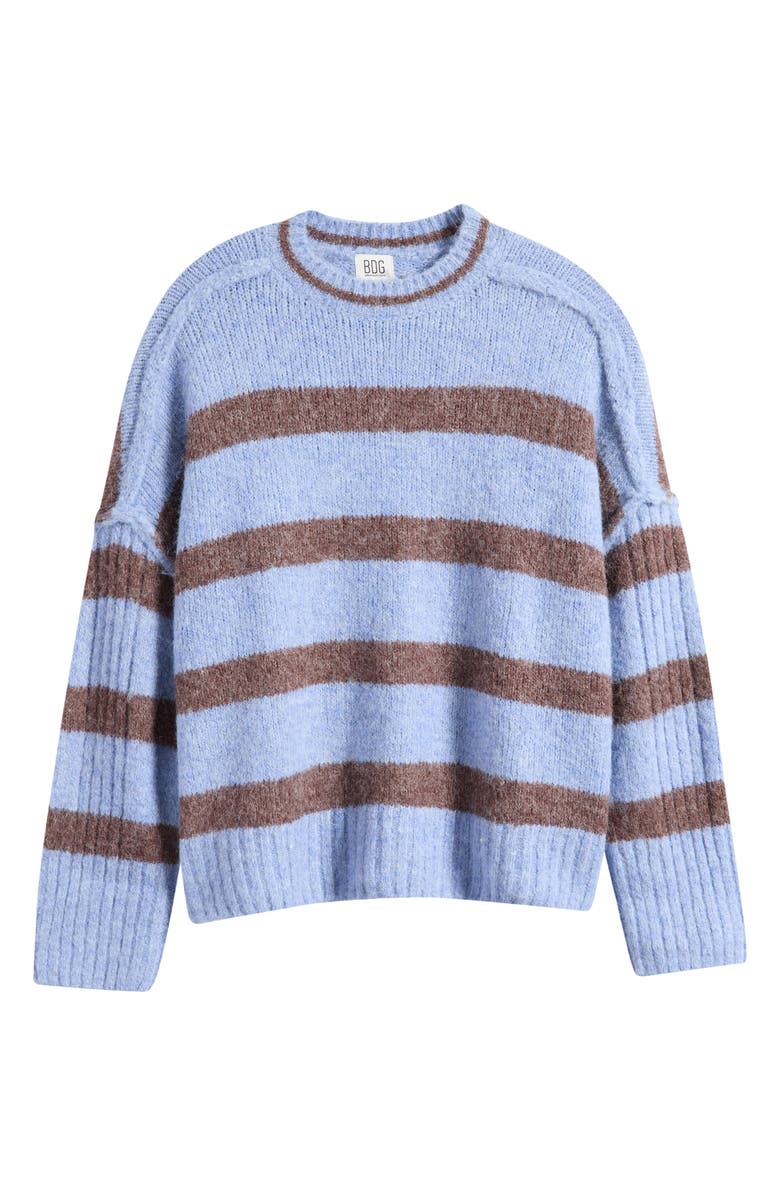 BDG Urban Outfitters Oslo Stripe Crewneck Sweater, Alternate, color, Blue Stripe