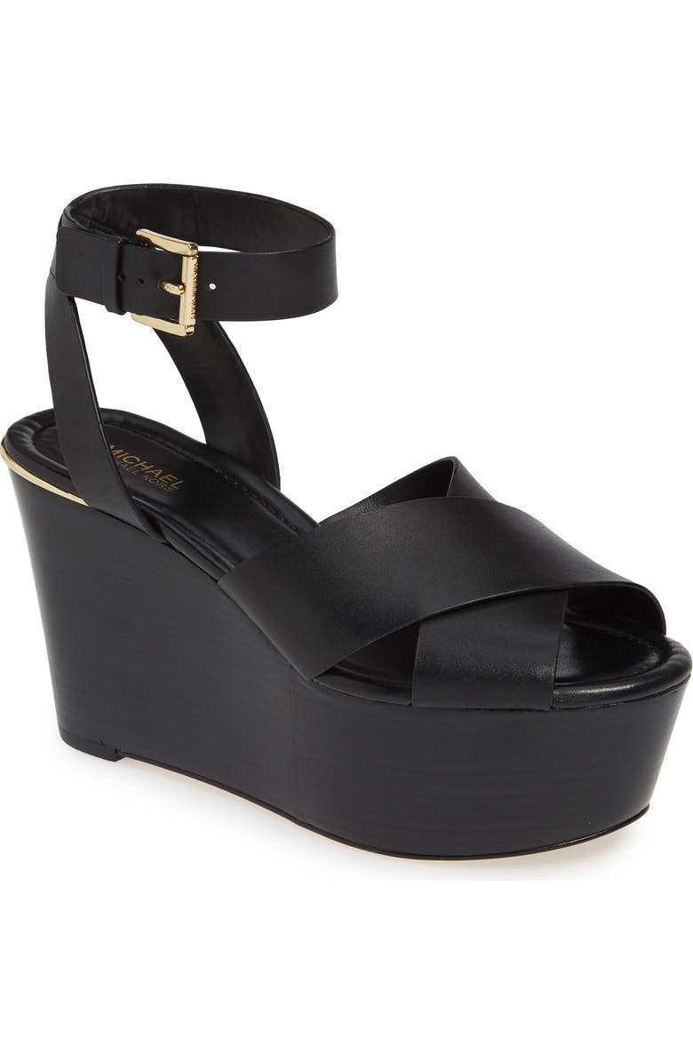 MICHAEL Michael Kors Abbott Platform Wedge Sandal, Main, color,