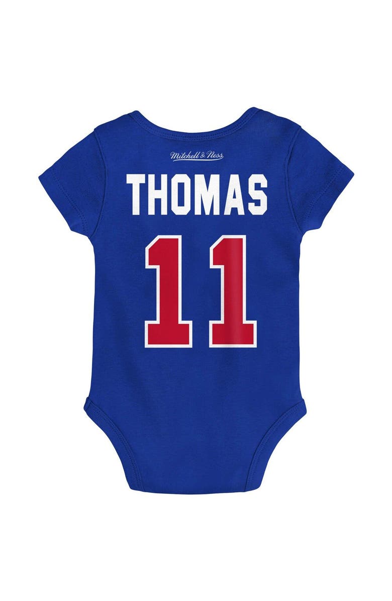 Mitchell & Ness Infant Mitchell & Ness Isiah Thomas Blue Detroit Pistons Hardwood Classics Name & Number Bodysuit, Alternate, color,