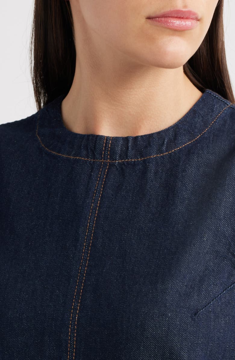 Madewell Boxy Sleeveless Denim Shift Dress, Alternate, color, Essex Wash