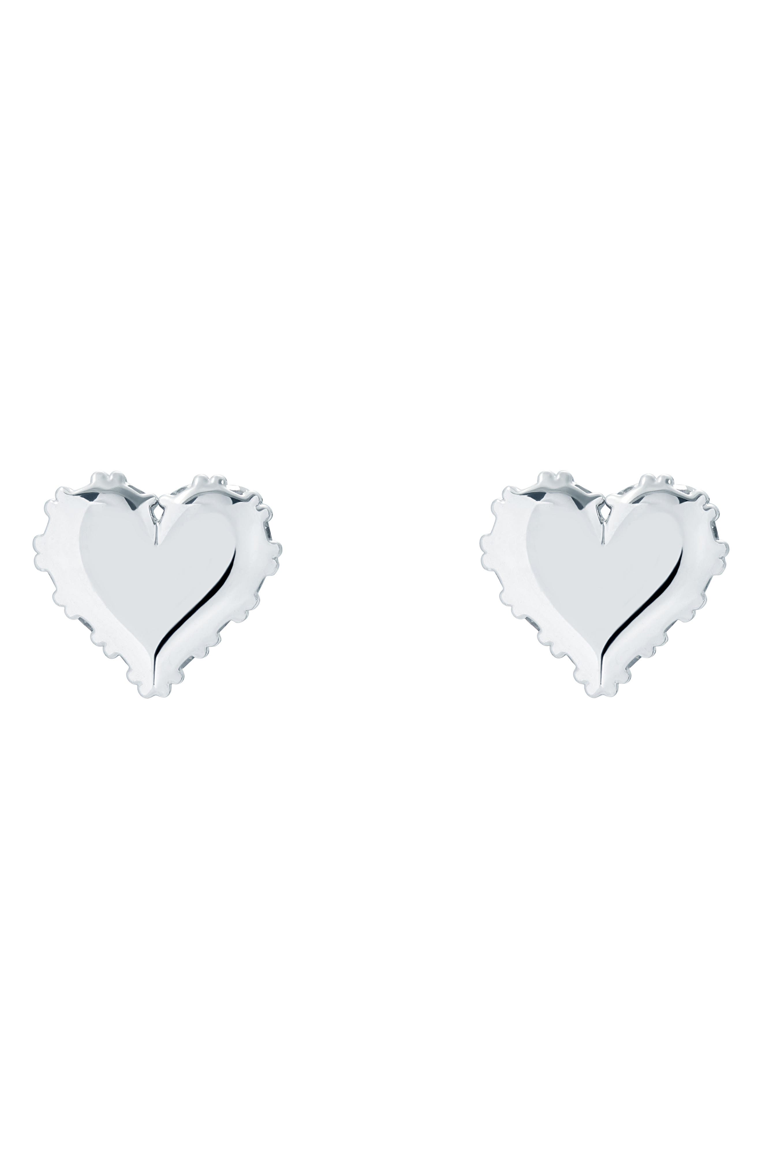Sersy Sparkle Heart Stud Earrings