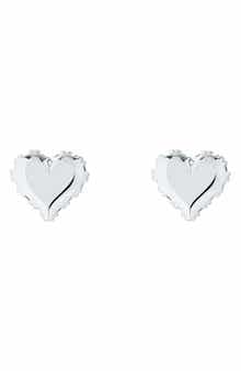 Sersy Sparkle Heart Stud Earrings