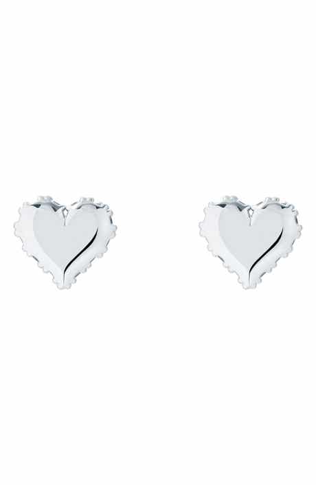 Sersy Sparkle Heart Stud Earrings
