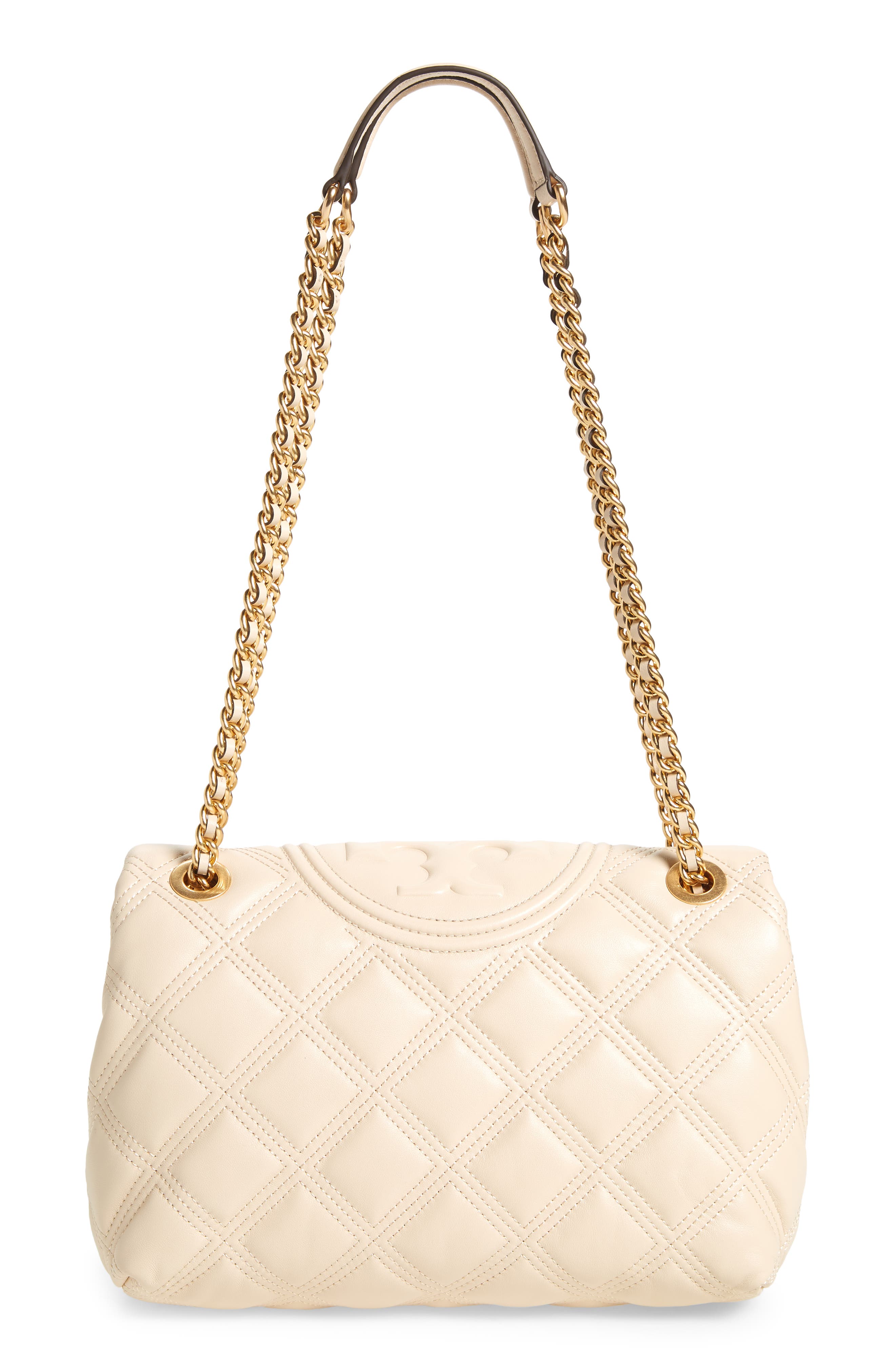 Fleming Soft Quilted Lambskin Leather Shoulder Bag, Alternate, color, NEW CREAM