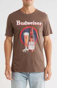 Goodie Two Sleeves Budweiser Bottle Cotton Graphic T-Shirt