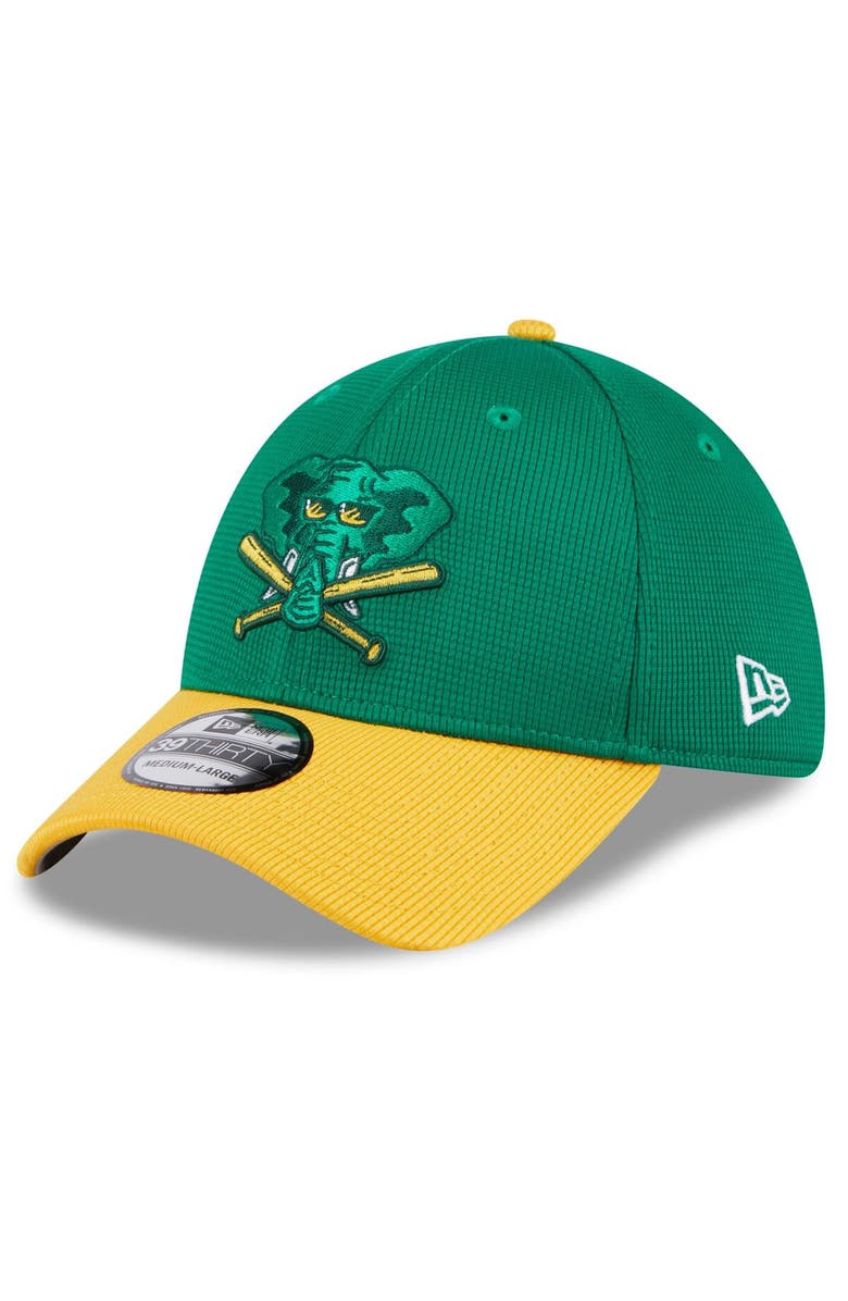 New Era Men's New Era Kelly Green Oakland Athletics 2024 Batting Practice 39THIRTY Flex Hat, Main, color, Kelly Green