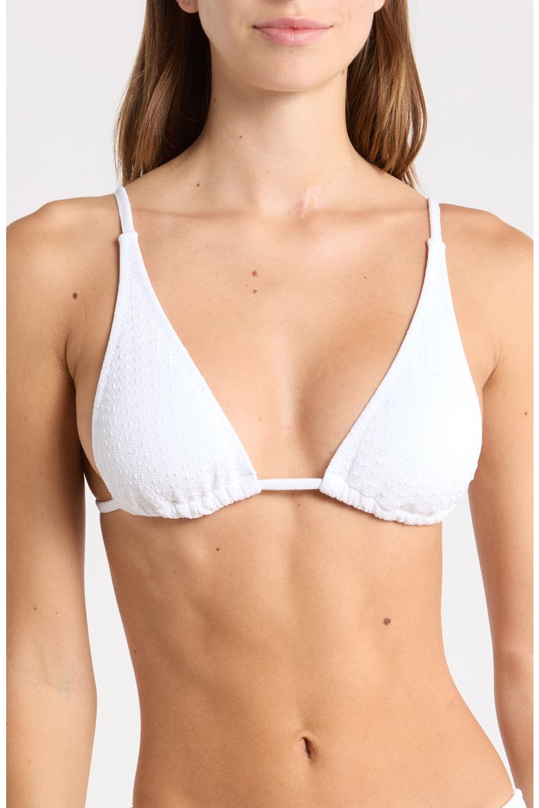 Haliewa Built Up Triangle Bikini Top, Main, color, BRIGHT WHITE