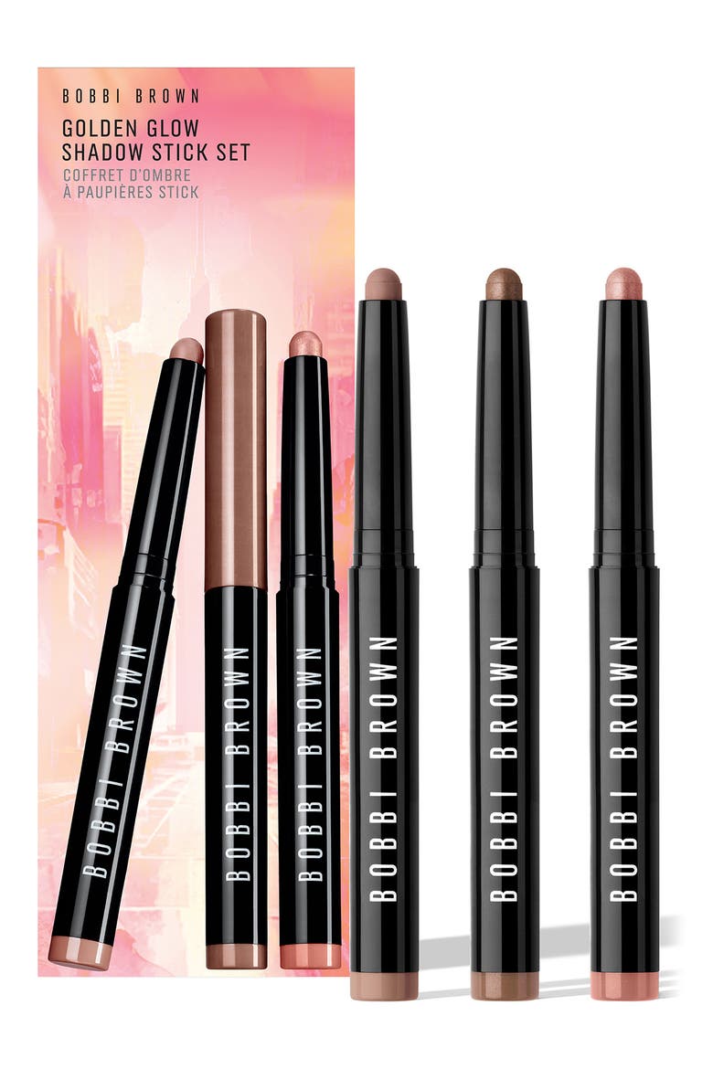 Golden Glow Waterproof Cream Eyeshadow Stick Set $102 Value, Main, color, BRONZE/ TAUPE/ PEACH