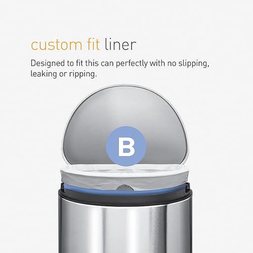 Simplehuman Code B Custom Fit Liners With Quick Dispense Packs