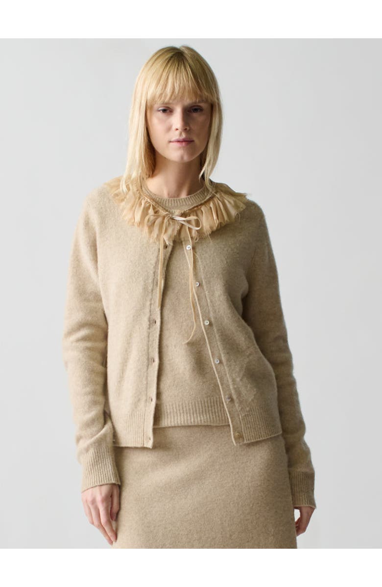 Lingua Franca Brushed Wool Cardigan, Main, color, 