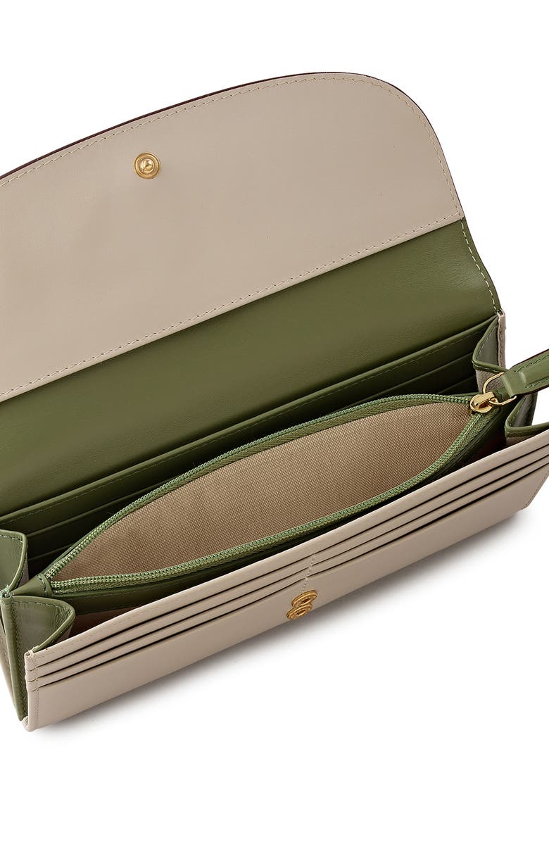 Radley Acorntopia Large Leather Flapover Wallet, Alternate, color, Porcini