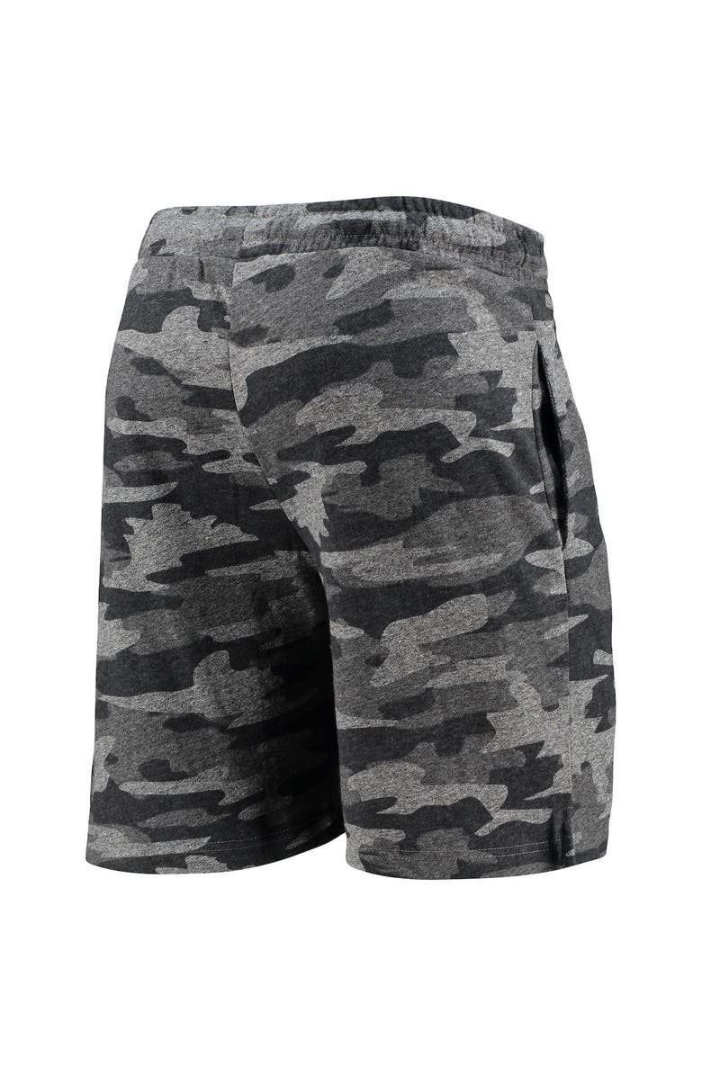 CONCEPTS SPORT Men's Concepts Sport Charcoal/Gray North Carolina Tar Heels Camo Backup Terry Jam Lounge Shorts, Alternate, color, 