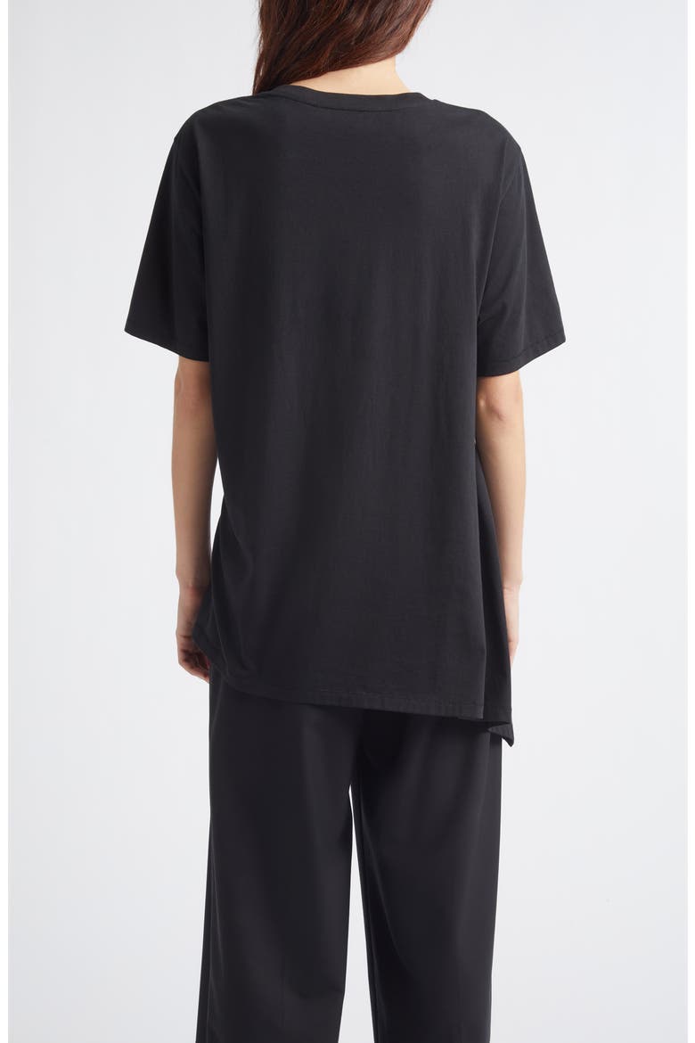 Front Rose Brooch T-Shirt, Alternate, color, BLACK