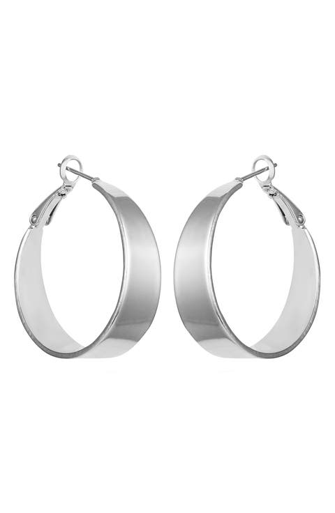 Wide Hoop Earrings