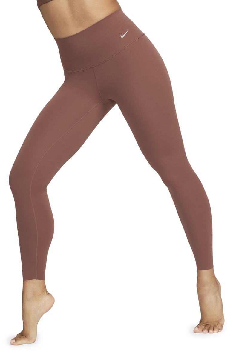 Nike Zenvy Gentle-Support High-Waisted 7/8 Leggings, Main, color, Dark Pony/ Black