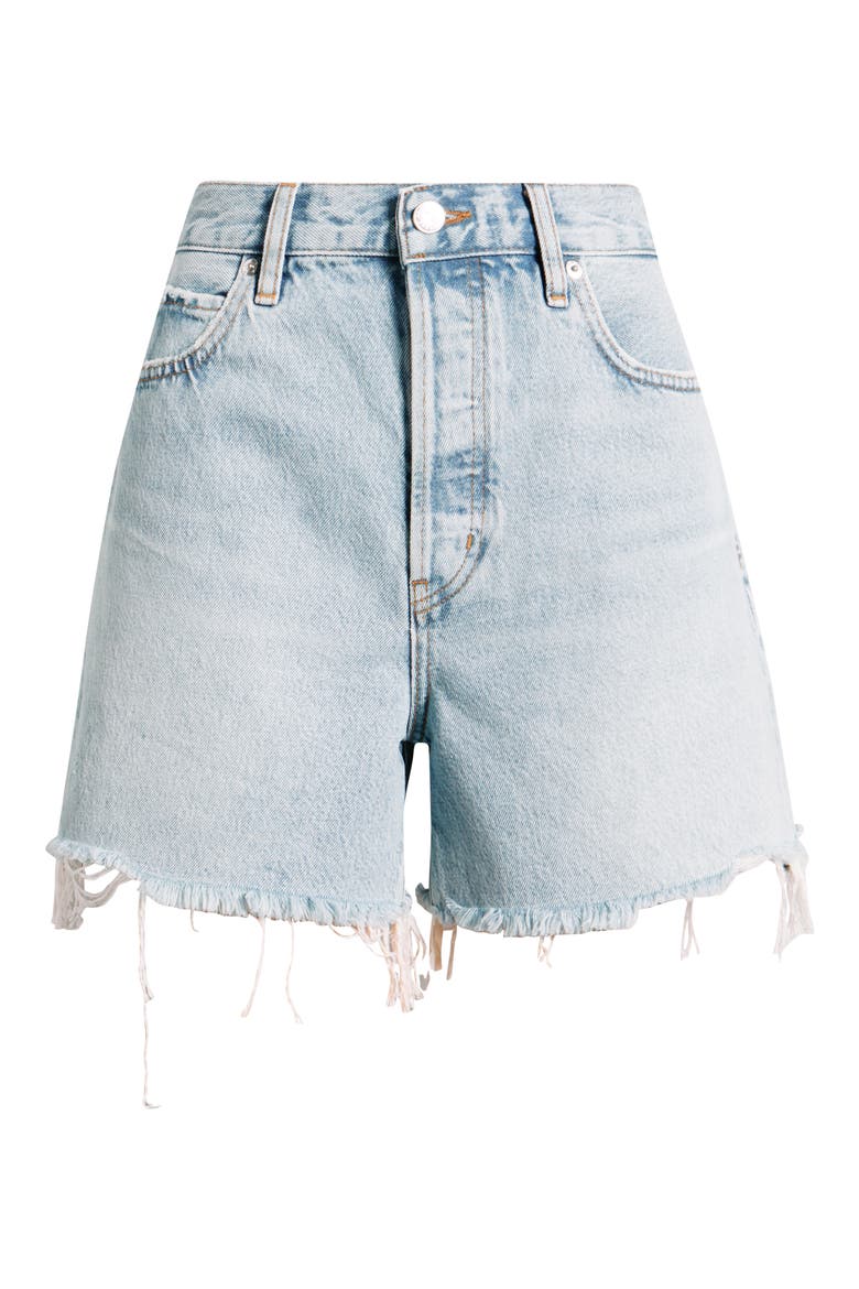 The Everyday Fray Hem High Waist Denim Shorts, Alternate, color, SWINDLE