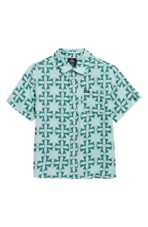 Kids' Pacific Rinse Short Sleeve Button-Up Shirt (Big Kid)