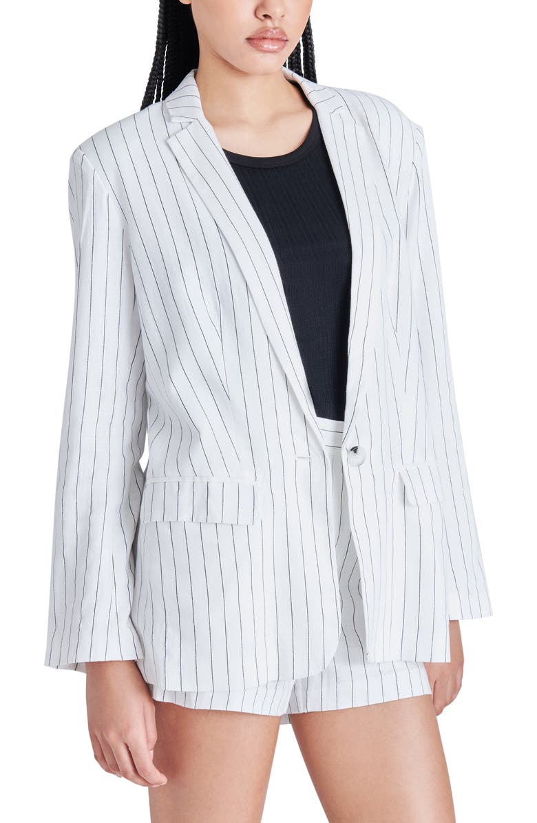 Steve Madden Jessa Pinstripe Blazer, Alternate, color, 