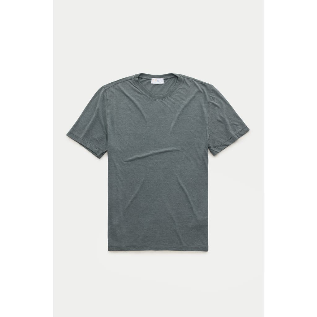 Wolf Vs. Goat (wvg) Light Weight Viscose Sorona Short Sleeve Crew Neck T-shirt In Green