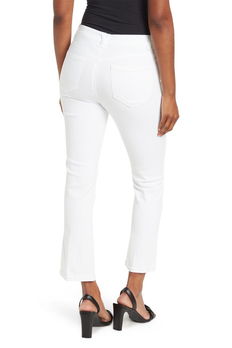 AB Tech High Rise Crop Kick Flare Jeans, Alternate, color, WHITE