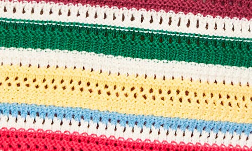 BODEN BODEN STRIPE OPEN STITCH COTTON SWEATER 