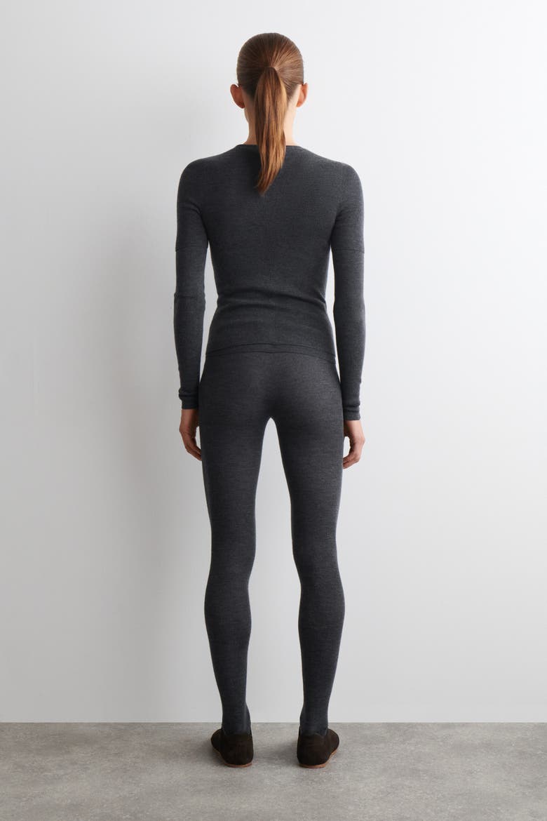Seamless Merino Wool Leggings, Alternate, color, CHARCOAL MÉLANGE
