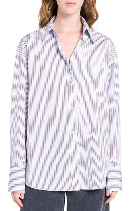 Big Joe Stripe Cotton Button-Up Shirt