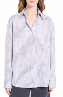 TWP Big Joe Stripe Cotton Button-Up Shirt