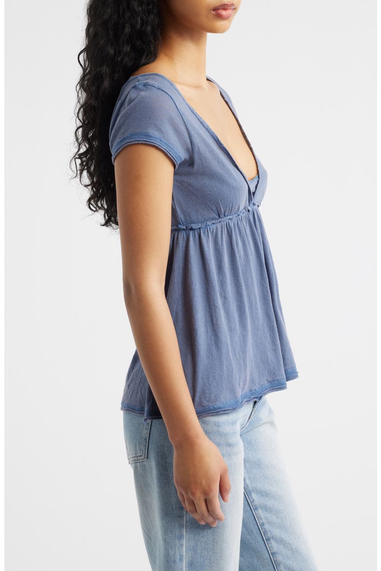 Tina Layered Cotton Babydoll Top, Alternate, color, BLUE