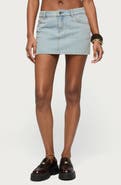 EDIKTED Spencer Denim Micro Miniskirt