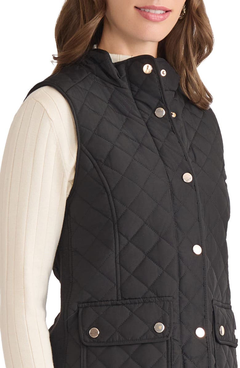 Jones New York Quilted Vest, Alternate, color, Jones Black