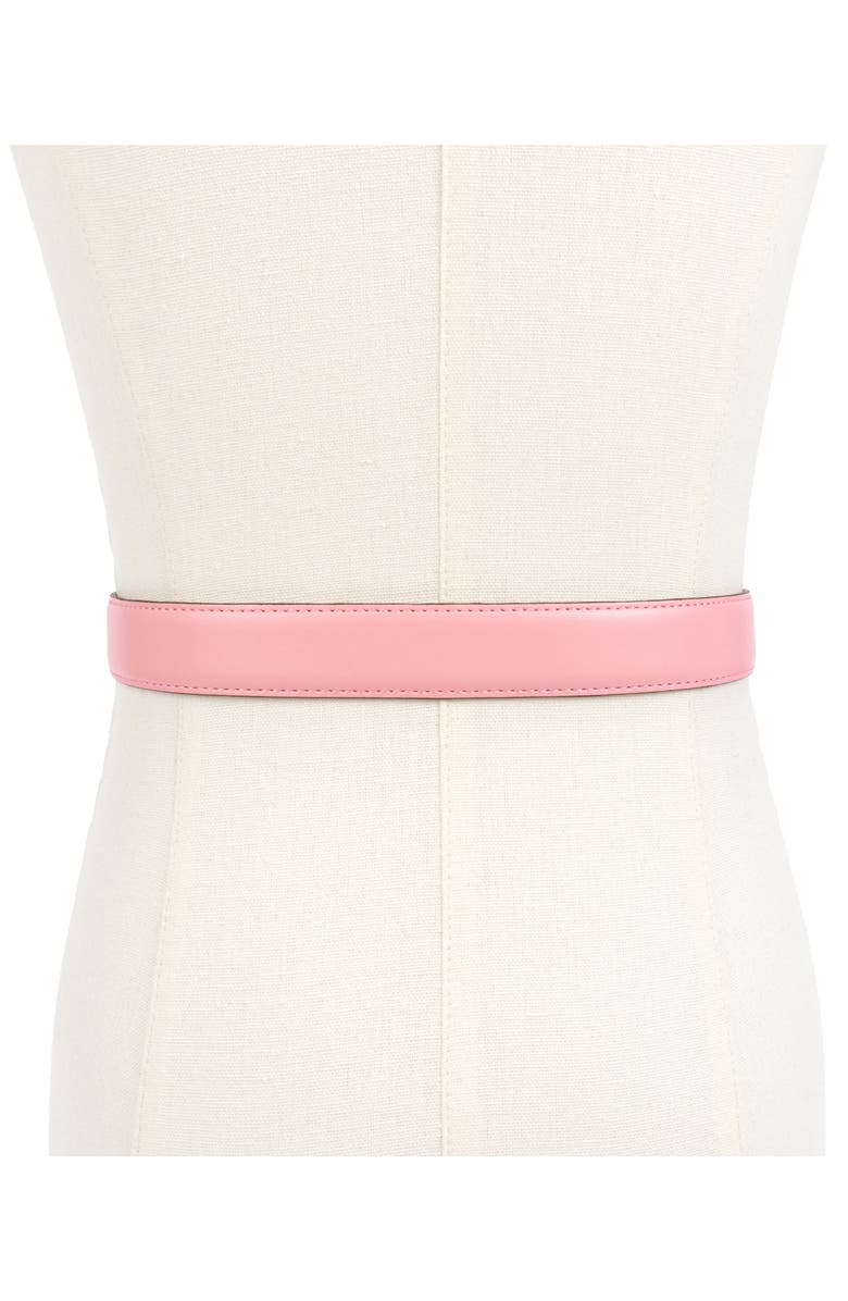 Kate Spade New York stitched feather edge belt, Alternate, color, Strawberry Shake