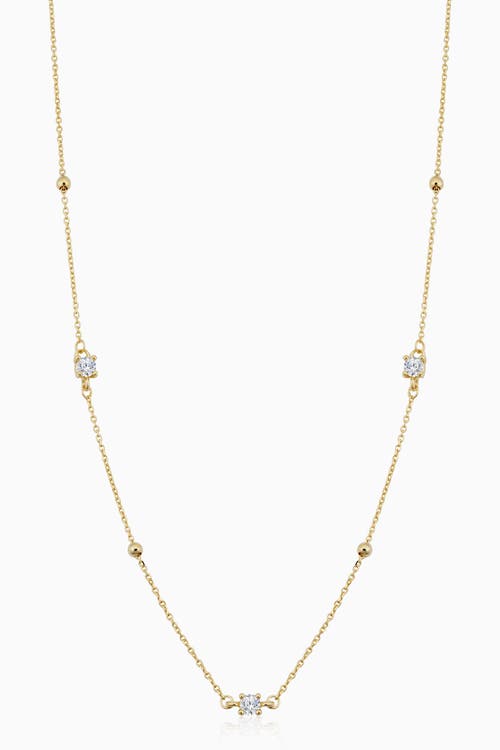 Oradina 14K Yellow Gold Seeing Sparks Station Necklace at Nordstrom, Size 18