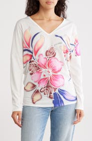 GO COUTURE V-Neck Dolman Sleeve Sweater