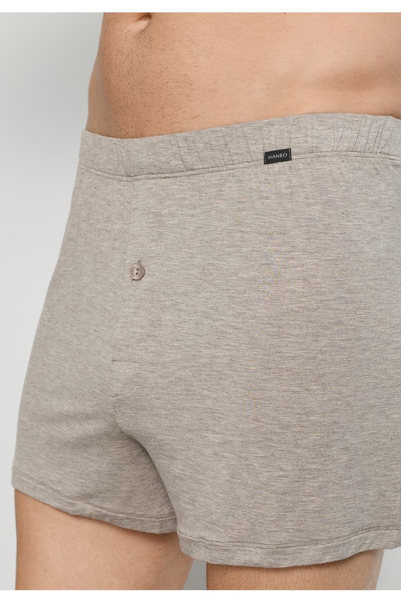 Casuals Single Jersey Boxers With Button Fly, Alternate, color, Hazelnut Melange