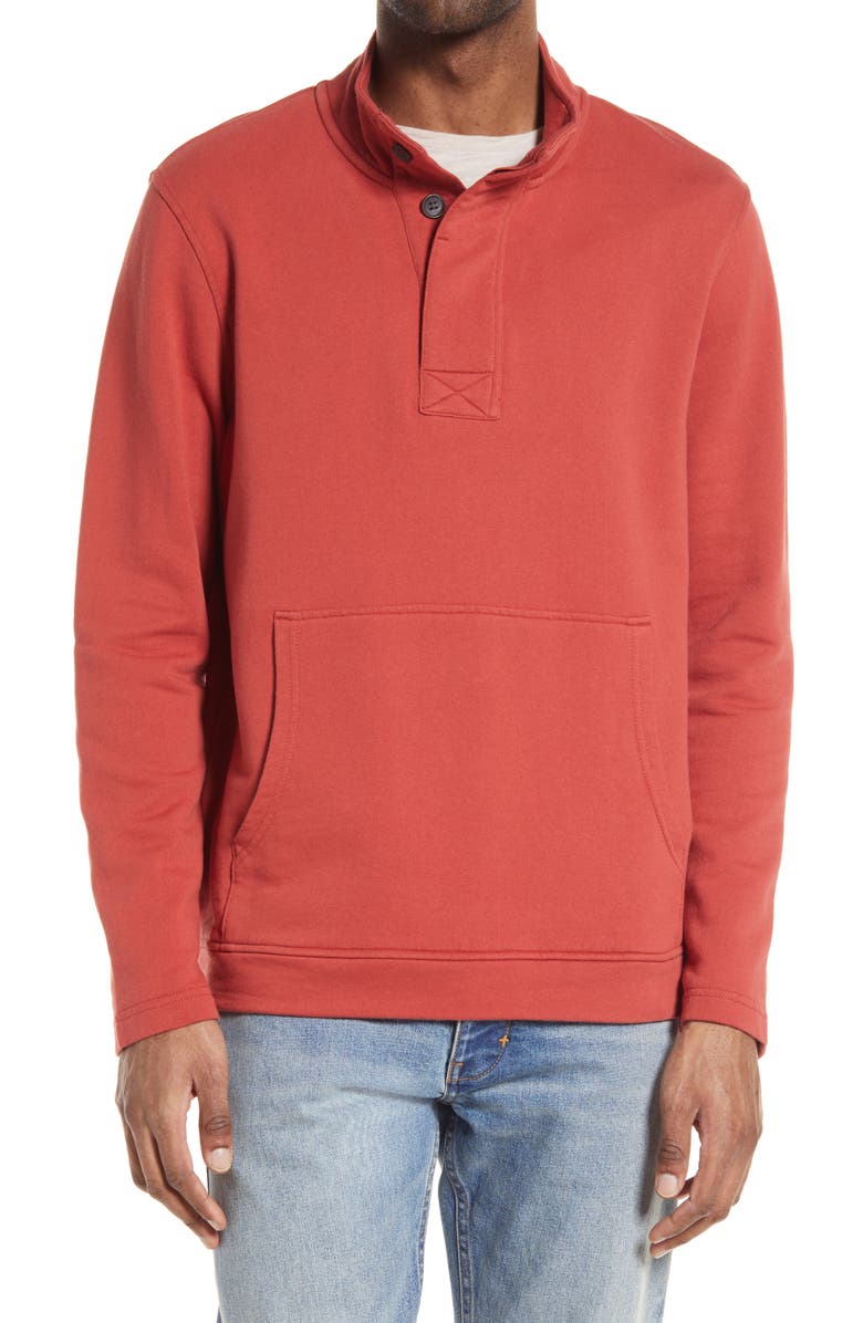 Treasure & Bond Men's Half Placket Cotton Sweatshirt, Main, color, 