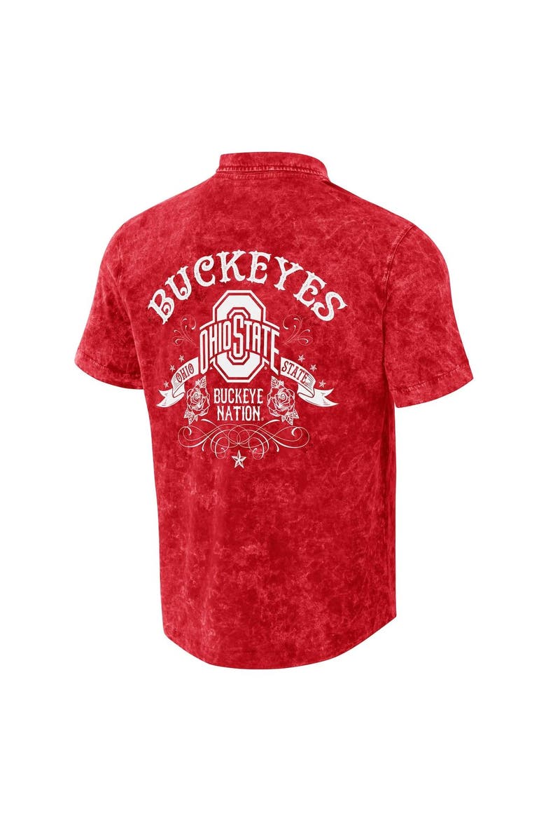 Men's Darius Rucker Collection by Fanatics  Scarlet Ohio State Buckeyes Team Color Button-Up Shirt, Alternate, color, Scarlet