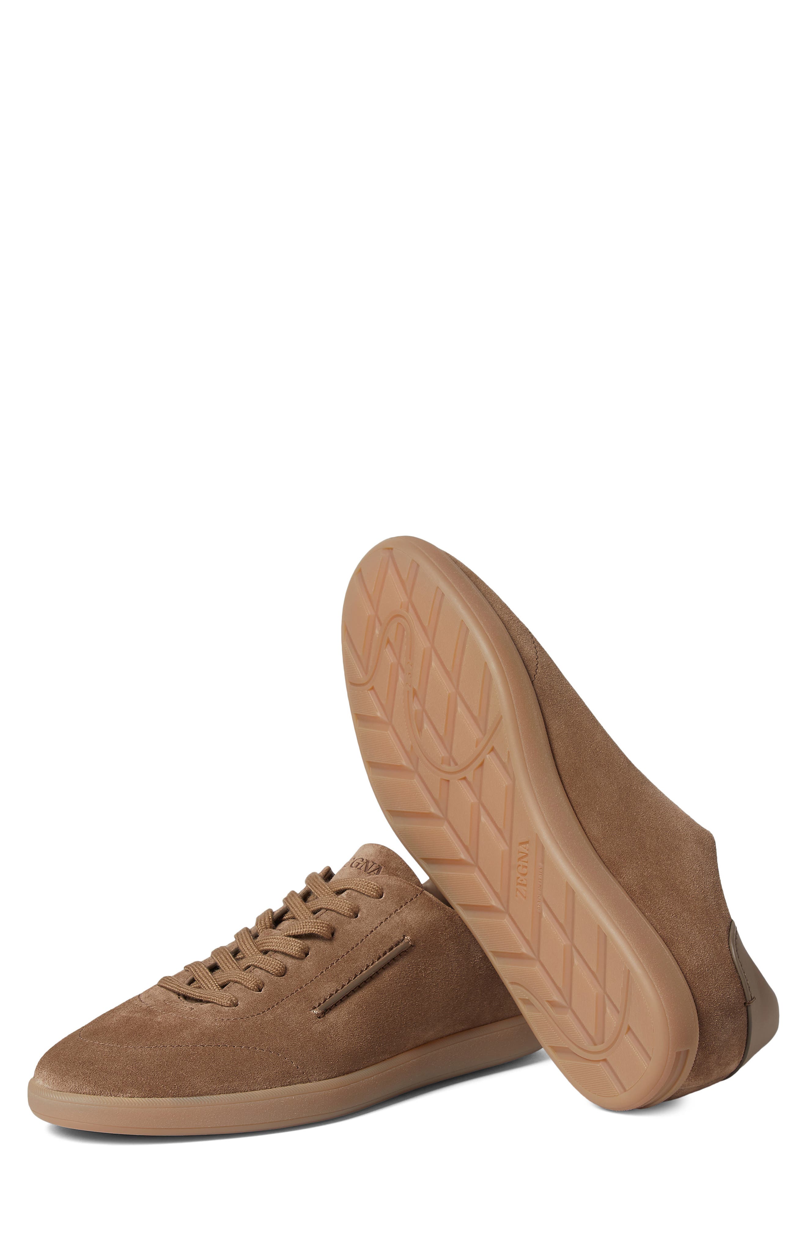 232 Suede Sneaker, Alternate, color, DARK BEIGE