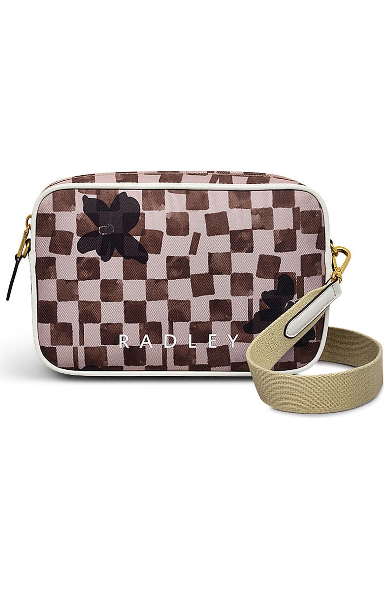 Radley Southwell Gardens - Check Small Ziptop Crossbody Bag, Main, color, Stone