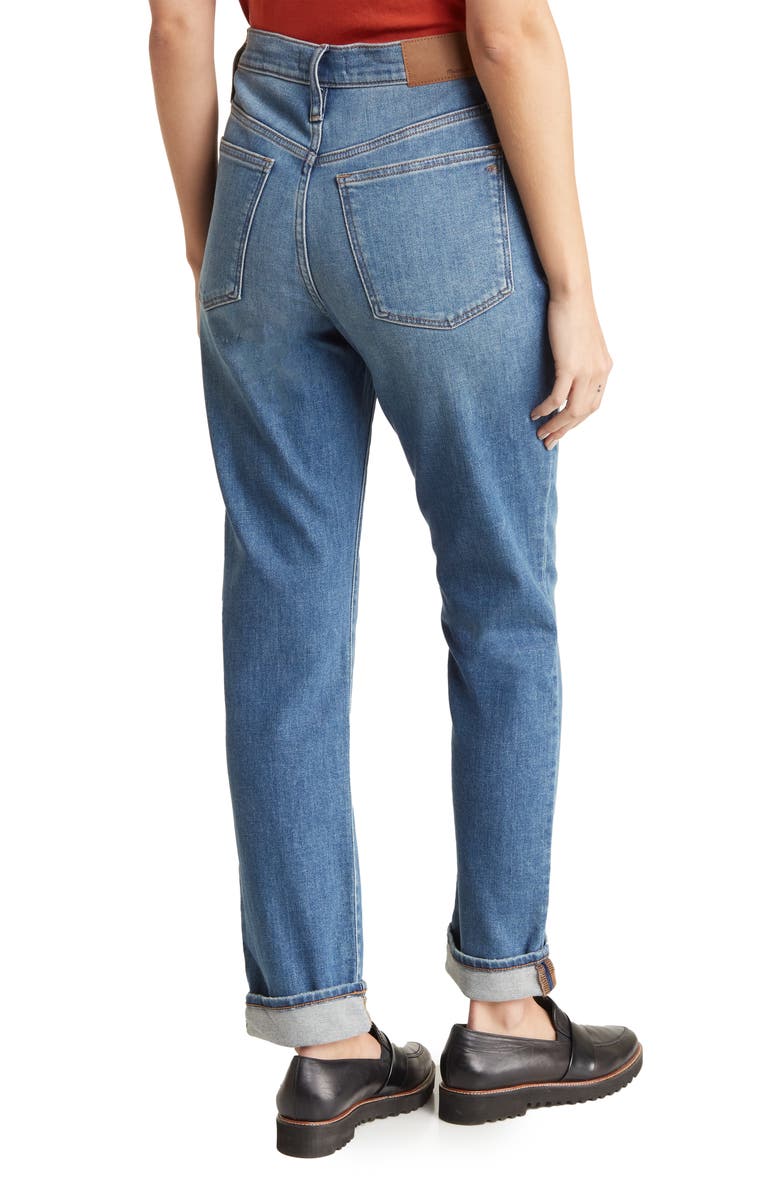 Madewell 11-Inch High Waist Slim Boy Jeans, Alternate, color, 