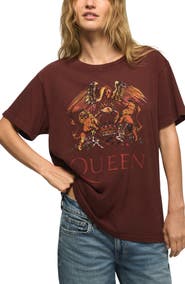 Lucky Brand Queen Lion Crest Boyfriend Graphic T-shirt