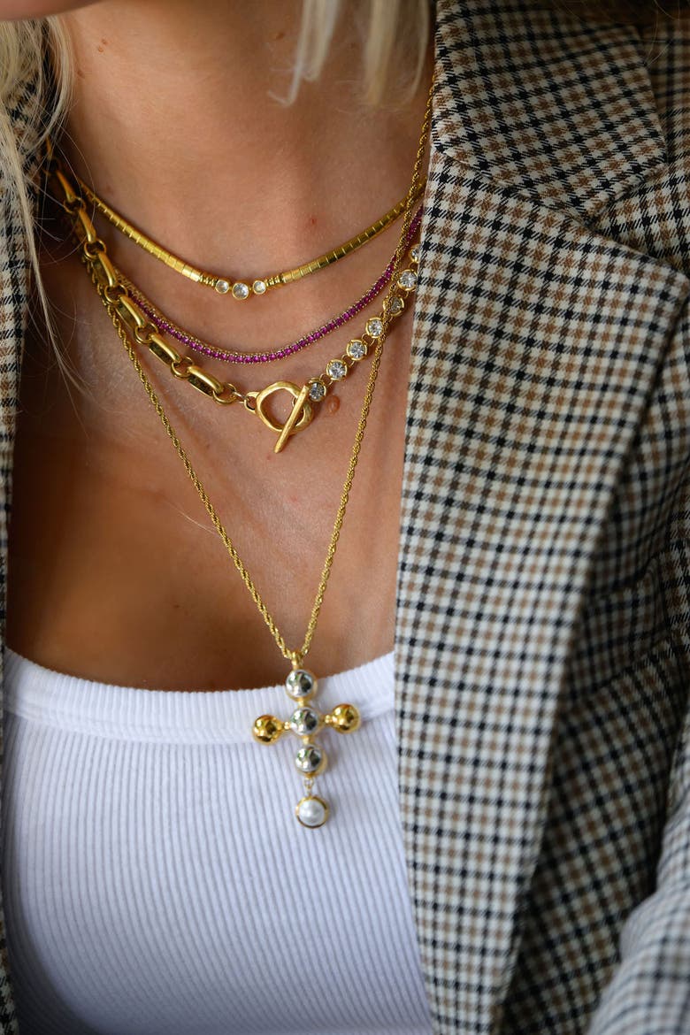 Ruby Everyday Tennis Necklace, Alternate, color, Ruby