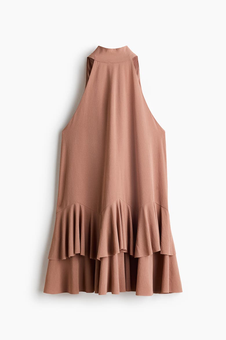 Flounced Tie-detail Top, Alternate, color, Dusty rose