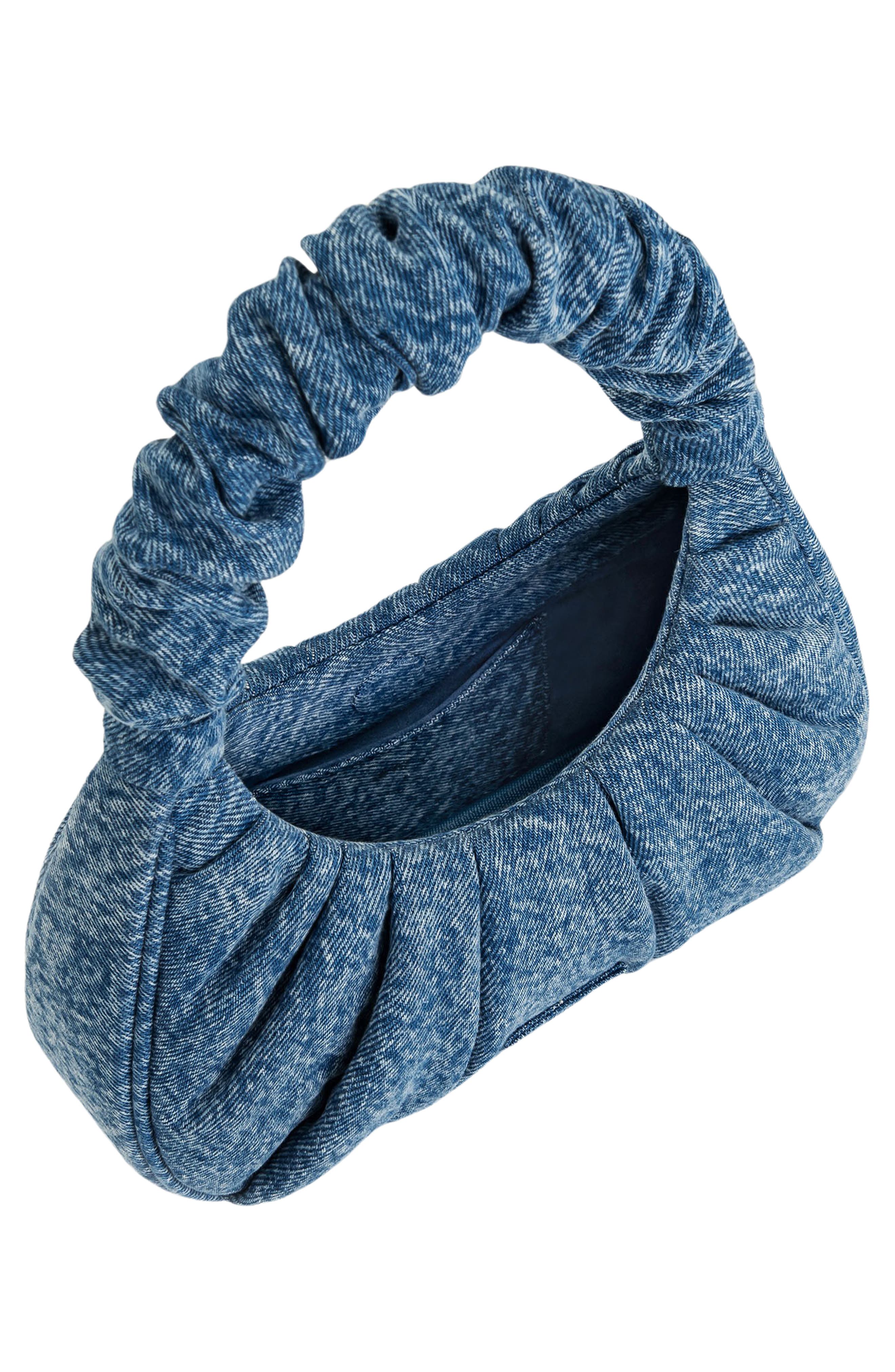 JW PEI Gabbi Ruched Faux Leather Hobo, Alternate, color, Blue