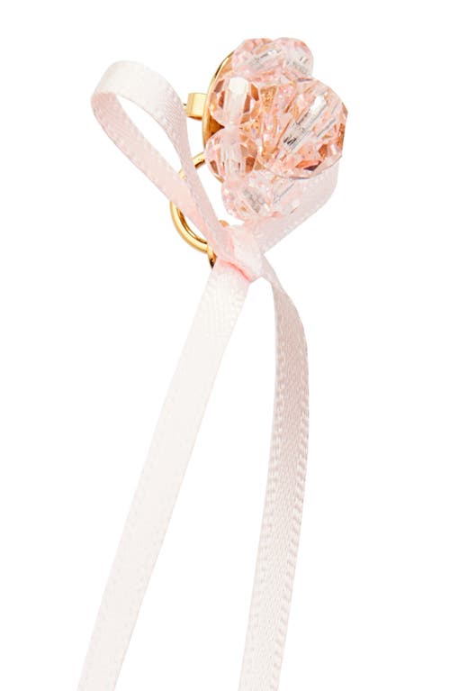 Simone Rocha Ribbon Bow Drop Earrings In Pale Pink