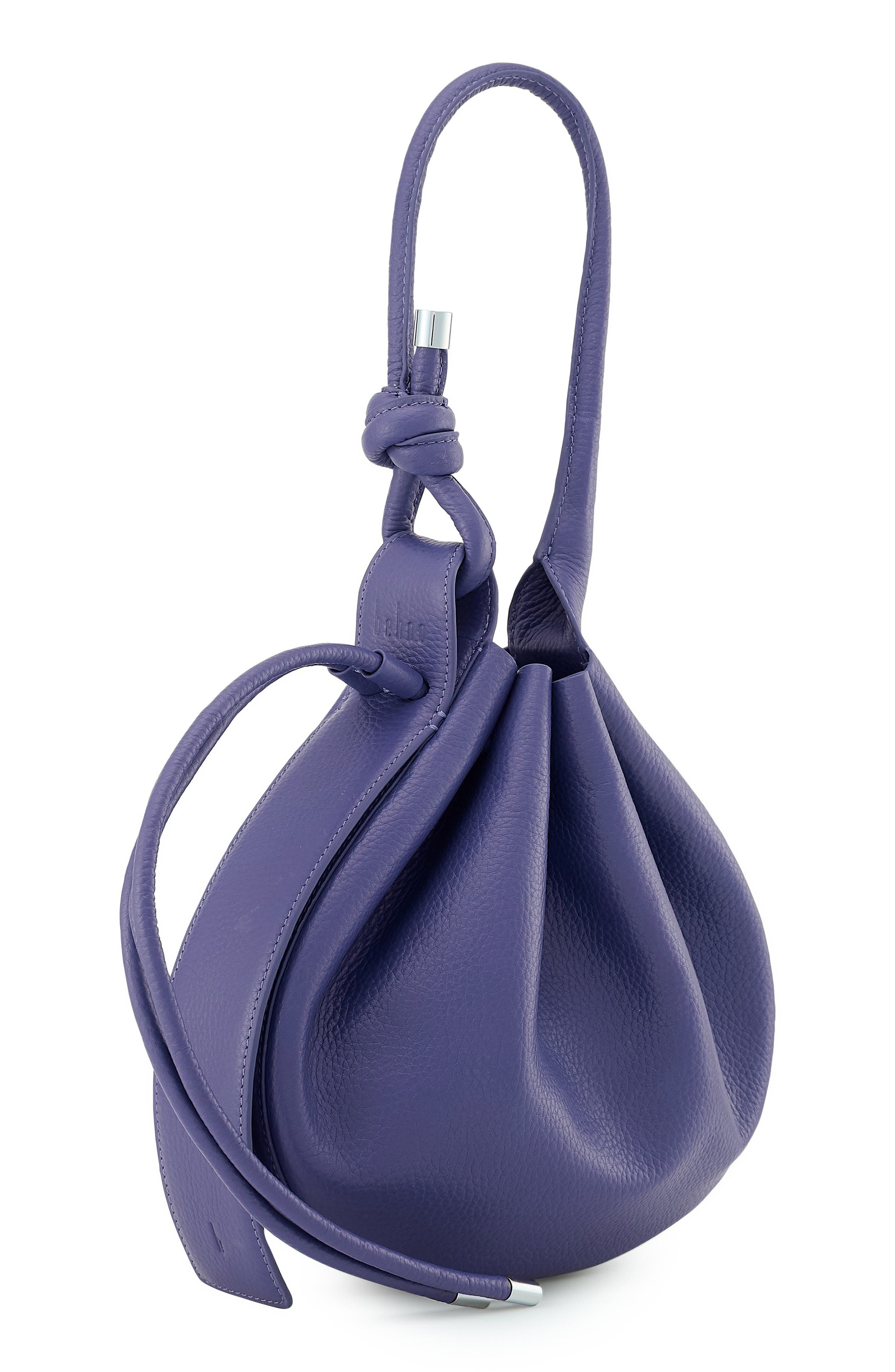 Medium Ina Pebble Leather Shoulder Bag, Alternate, color, INDIGO