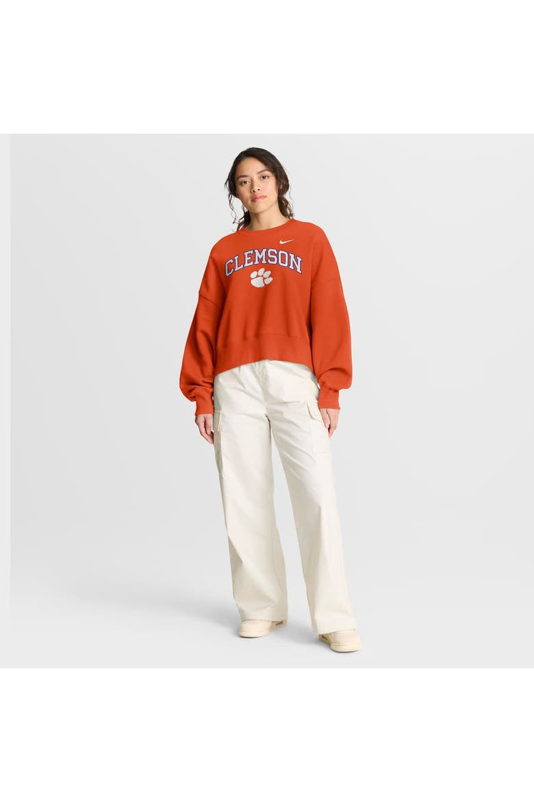 Women's Nike Orange Clemson Tigers Oversized Phoenix Arch Pullover Sweatshirt, Alternate, color, Orange
