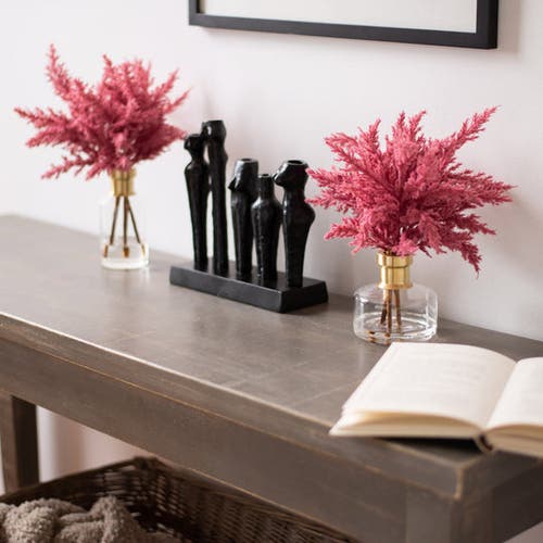 Darby Creek Trading Mauve Pink Faux Pampas Grass Everyday Spring Fall Water Illusion Arrangement In