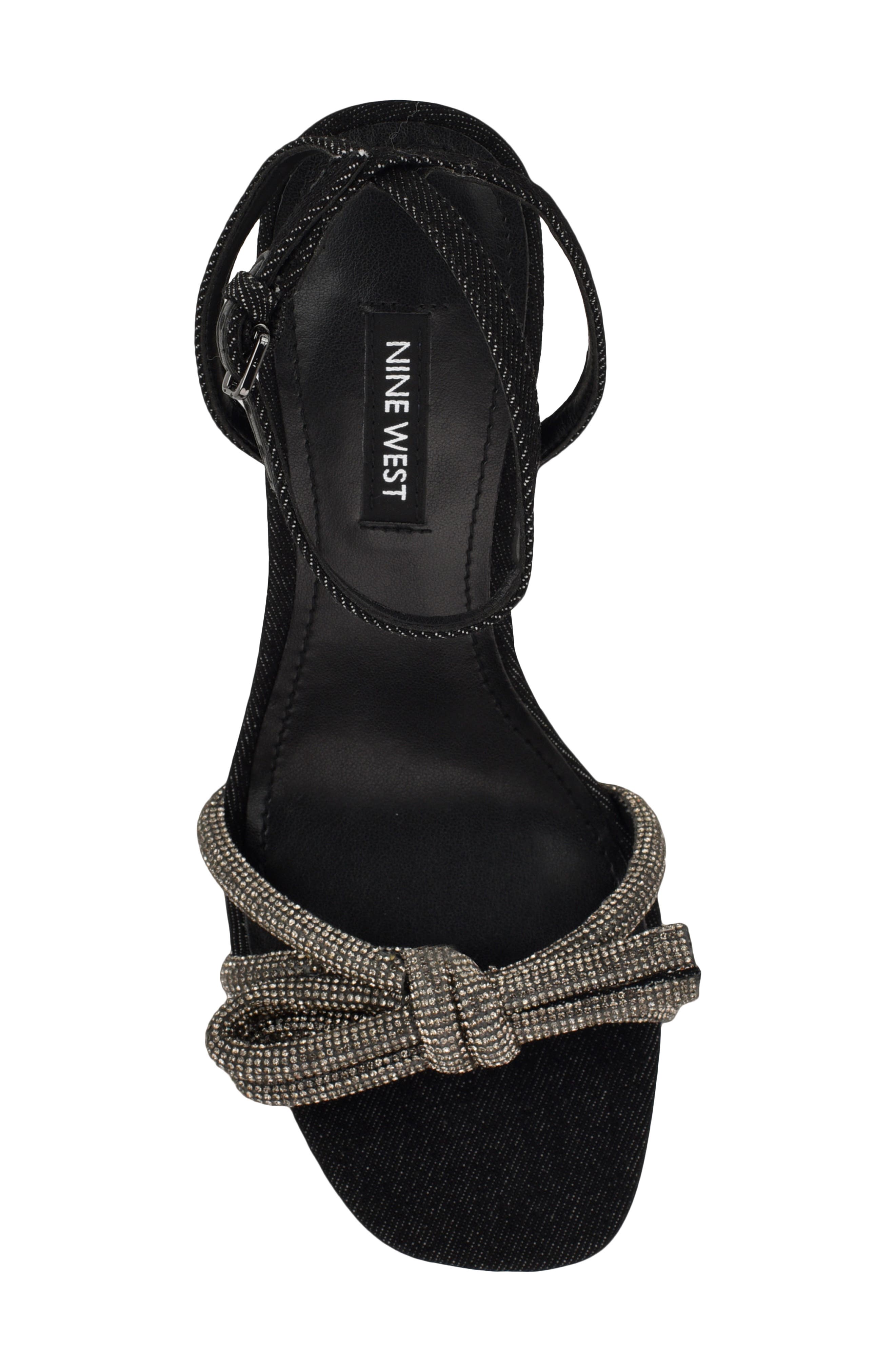 Nine West Ivid Ankle Strap Sandal, Alternate, color, Black