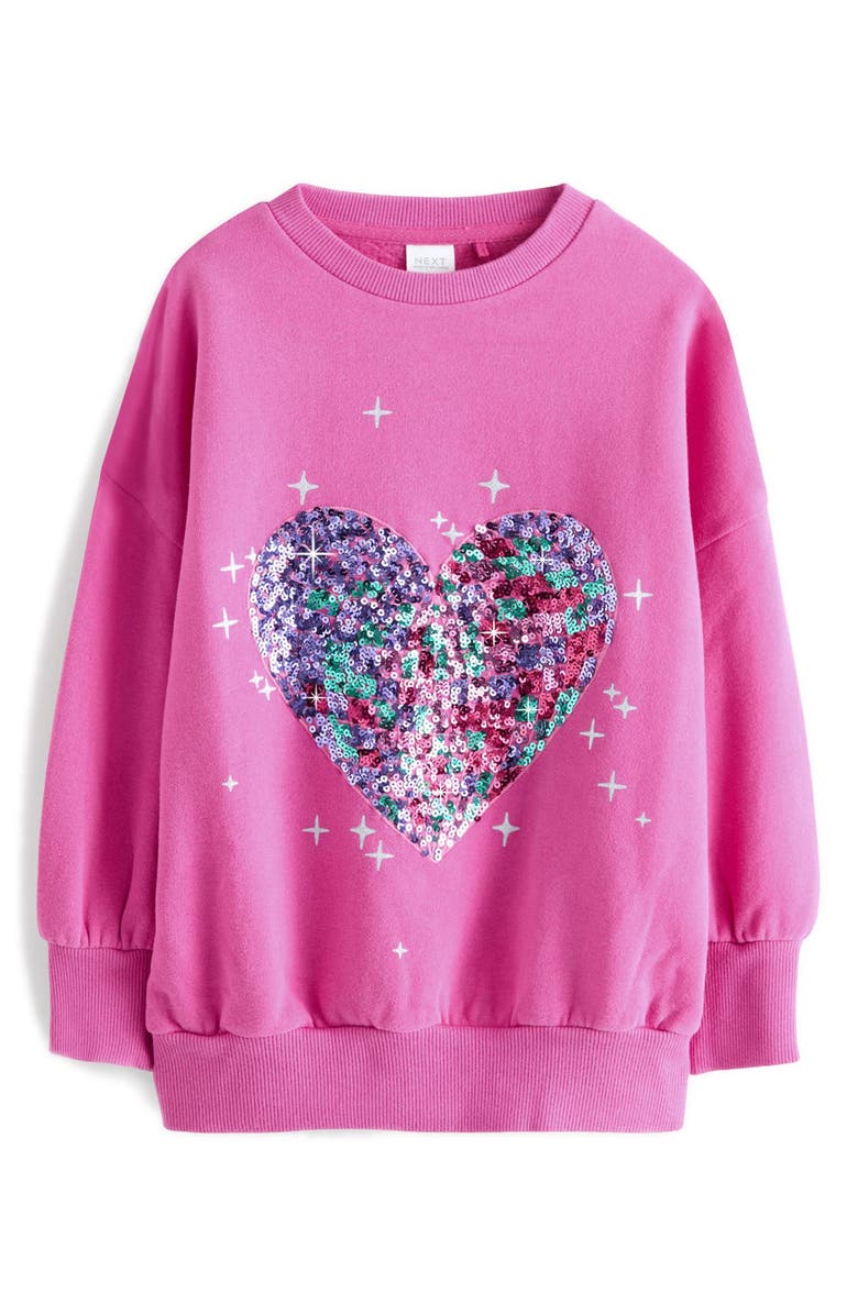 NEXT Kids' Heart Sequin Embellished Graphic Sweatshirt, Main, color, 